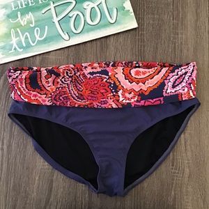 Swimsuits For All Blue Paisley Bikini Bottom